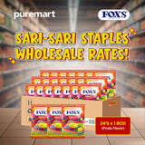 Fox's Candy Crystal Clear Fruits Oval Flowrap Candy 125g - Pack of 24