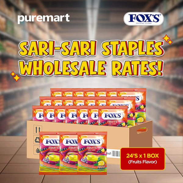 Fox's Fruits Oval Flowrap Candy 125g - Pack of 24