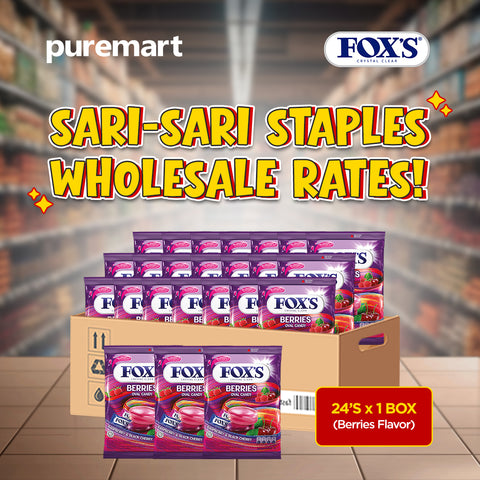 Fox's Berries Oval Flowrap Candy 125g - Pack of 24