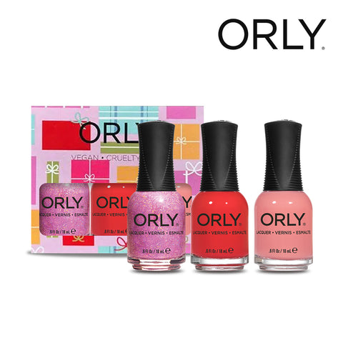 Orly Nail Lacquer Color Red and Pink Gift Set 18ml