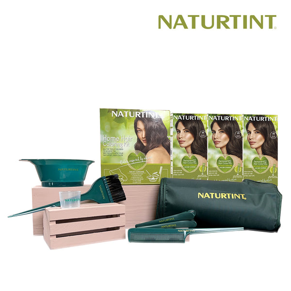 Naturtint Hair Color 4N Pack of 3 - FREE Naturtint Coloring Kit 6 Elements