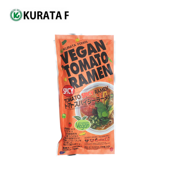 Kurata Foods Vegan Spicy Tomato Ramen Dried Noodles- 2 servings