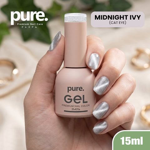Pure Gel Cat Eye Premium Nail Polish Midnight Ivy 15ml