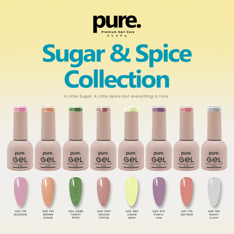 Pure. Gel Premium Nail Color Sugar and Spice Collection Bundle