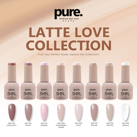 Pure. Gel Premium Nail Color Latte Love Collection Bundle