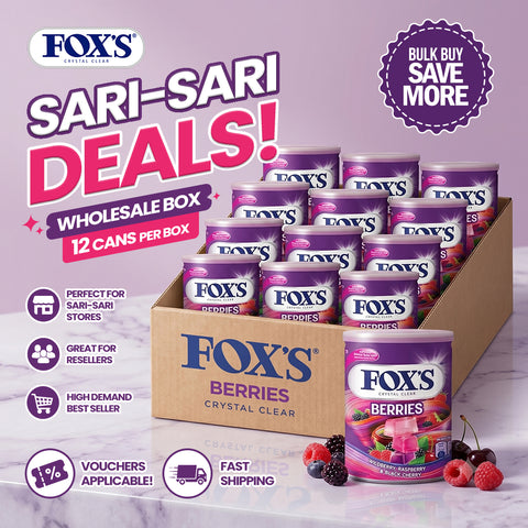 Fox's Crystal Clear Berries Tin Can 170g - Reseller Package 12pcs