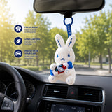 White Rabbit Scented Plushie Keychain