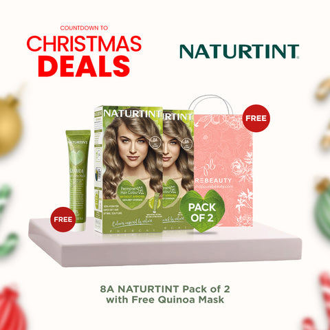 Naturtint Hair Color 8A Pack of 2 - FREE Naturtint Hair Food Quinoa 30ml