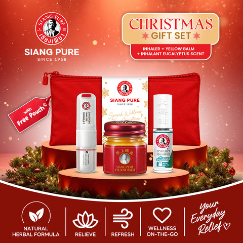 Siang Pure Gift Set 1: Inhaler + Inhalant Eucalyptus Scent + Balm F1