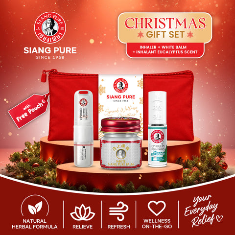 Siang Pure Gift Set 2: Inhaler + Inhalant Eucalyptus Scent + Balm F2