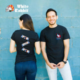 Limited Edition Dri-Fit White Rabbit Black T-Shirt Trio Candies– Unisex, Quick-Dry Sports & Casual Wear