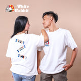 Limited Edition Dri-Fit White Rabbit White T-Shirt Trio Candies– Unisex, Quick-Dry Sports & Casual Wear