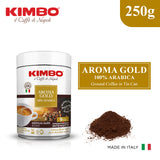 Kimbo Ground Coffee Aroma Gold 100% Arabica 250g in TIN CAN Italy