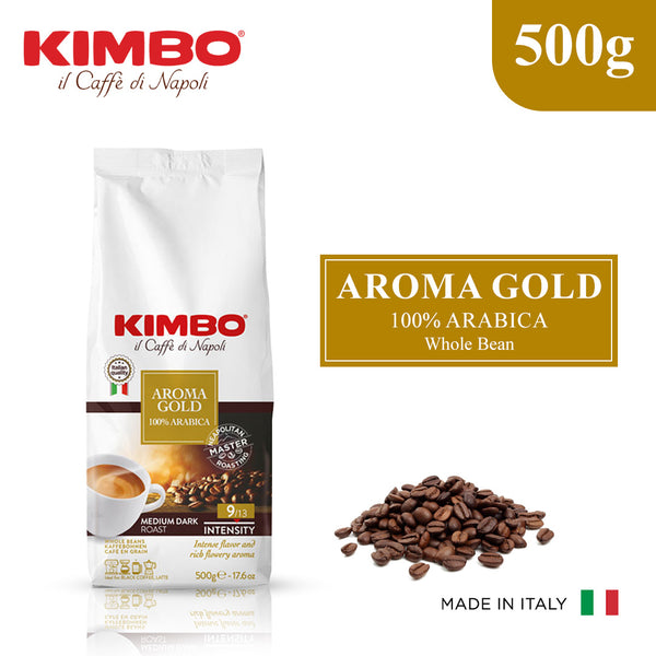 Kimbo Whole Bean Aroma Gold 100% Arabica 500g Italy