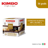 Kimbo Dolce Gusto Compatible Coffee Capsules 100% Arabica 16 pods Italy