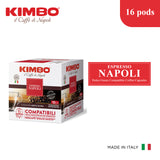 Kimbo Dolce Gusto Compatible Coffee Capsules Napoli 16 pods Italy