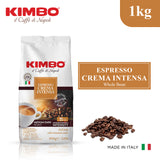 Kimbo Whole Bean Espresso Crema Intensa 1kg Italy - Free Jolly Cow Barista Milk 1L