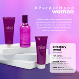 Nike Purple Mood 100ml EDT + 75ml Body Lotion + 75ml Shower Gel - GIFT SET