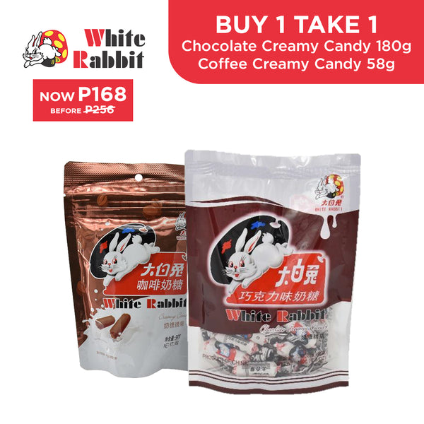 BUY1GET1FREE White Rabbit Chocolate Creamy Candy 108g & Coffee Flavor 58g Exp:02-28-26 & 03-03-26