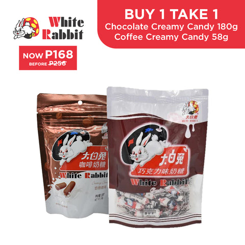 BUY1GET1FREE White Rabbit Chocolate Creamy Candy 108g & Coffee Flavor 58g Exp:02-28-26 & 03-03-26