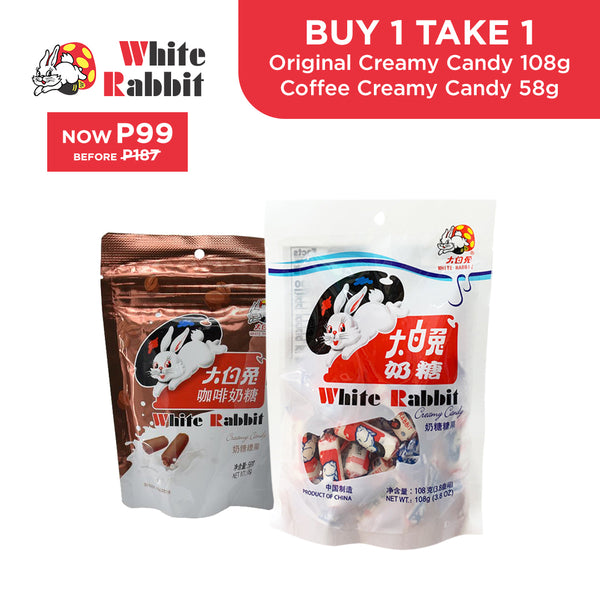 BUY1GET1FREE White Rabbit Creamy Candy 108g & Coffee Flavor 58g Exp:01-31-26 & 03-03-26