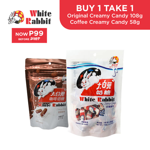 BUY1GET1FREE White Rabbit Creamy Candy 108g & Coffee Flavor 58g Exp:01-31-26 & 03-03-26