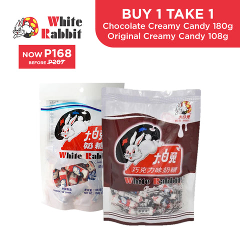 BUY1GET1FREE White Rabbit Chocolate & Creamy Candy 180g Exp:02-28-26 & 01-31-26