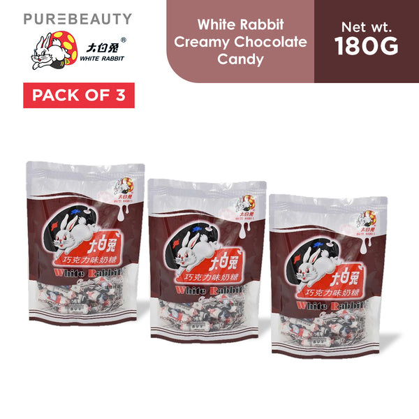 White Rabbit Chocolate Creamy Candy - 100% Original 180g (PACK OF 3)