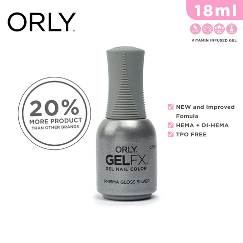 Orly Gel Fx Nail Color Prisma Gloss Silver 18ml