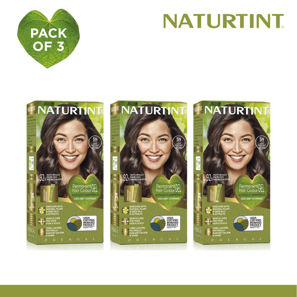Naturtint Hair Color 5N Pack of 3 - FREE Naturtint Hair Food Quinoa 30ml