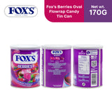 Fox's Berries Oval Flowrap Candy 170g - Tin Can