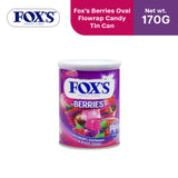 Fox's Berries Oval Flowrap Candy 170g - Tin Can