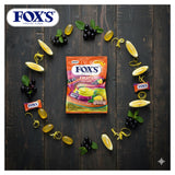 Fox's Candy Crystal Clear Fruits Oval Flowrap Candy 125g - Pack of 24