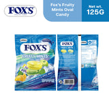 Fox's Candy Crystal Clear Mint's Oval Flowrap Candy 90g Pack of 6