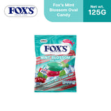 Fox's Candy Crystal Clear Mint Blossom Oval Flowrap Candy 125g Pack of 6