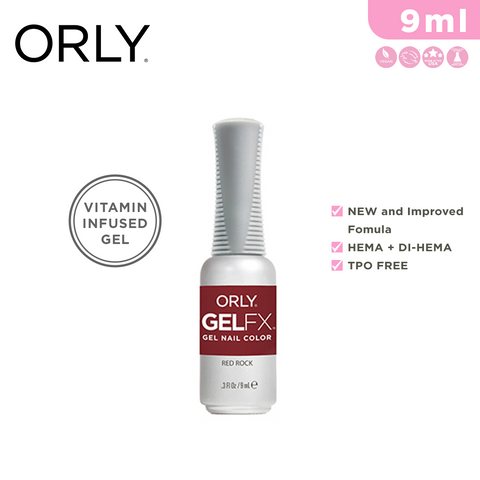 Orly Gel Fx Color Red Rock 9ml