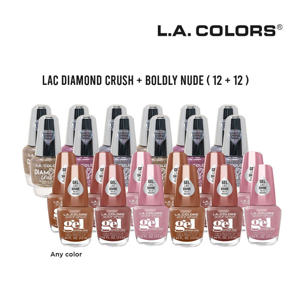 LA Colors Diamond Crush + Boldly Nude (12+12)