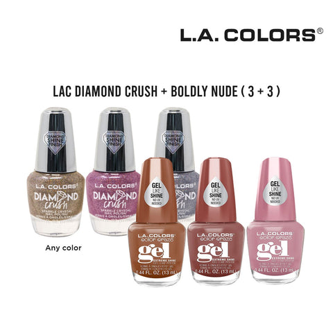 LA Colors Diamond Crush + Boldly Nude (3+3)