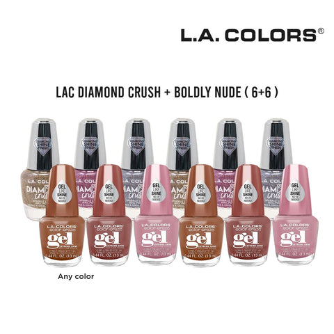 LA Colors Diamond Crush + Boldly Nude (6+6)