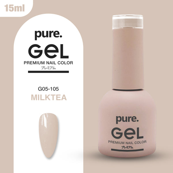 Pure. Gel Premium Nail Color Milktea 15ml