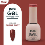 Pure. Gel Premium Nail Color Burnt Ruby 15ml
