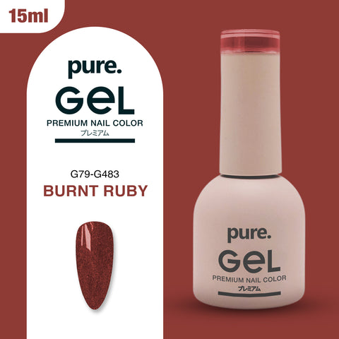 Pure. Gel Premium Nail Color Burnt Ruby 15ml