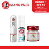 Siang Pure Bundle 13:Inhaler 2-in-1, Liquid Inhalant (Ball Tip) 5cc & Balm12g (White) Formula 2