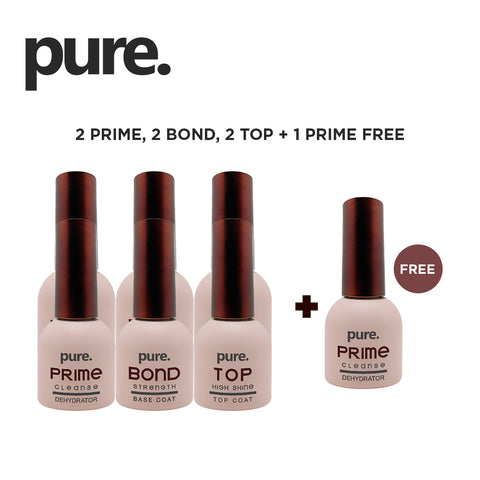 Pure. Gel Premium Nail Color Treatment 6 + 1 Free Prime