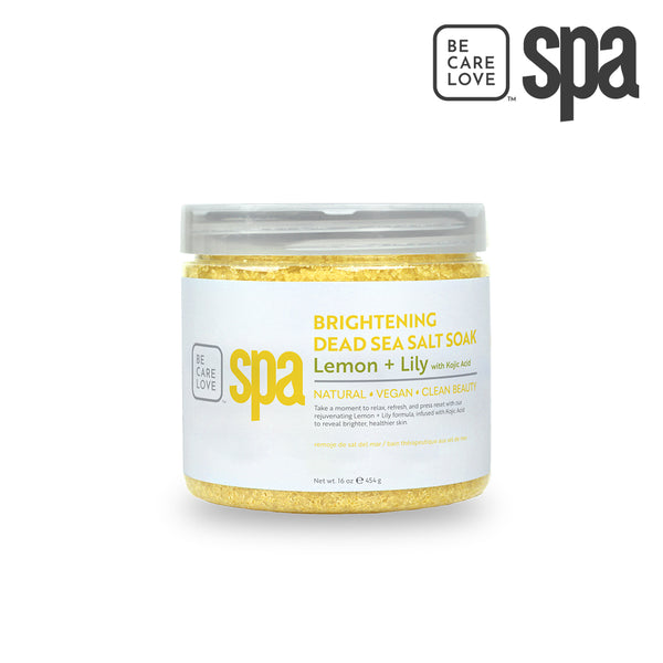 BCL Spa Organics 16oz Lemon + Lily  Dead Sea Salt Soak