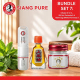 Siang Pure Bundle 7: Inhaler 2-in-1, Oil 3cc Formula 1 & Balm 12g (White) Formula 2