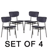 Halo Design Raven Dining Chair Navy Blue Set of 4
