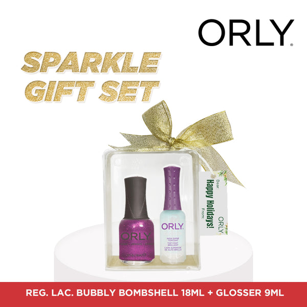 Orly Regular Lacquer Bubbly Bombshell - Sparkle Gift Set ( 1+ Glosser)