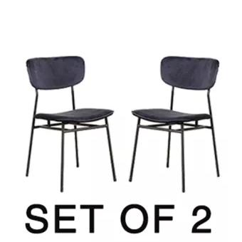 Halo Design Raven Dining Chair Navy Blue Set of 2